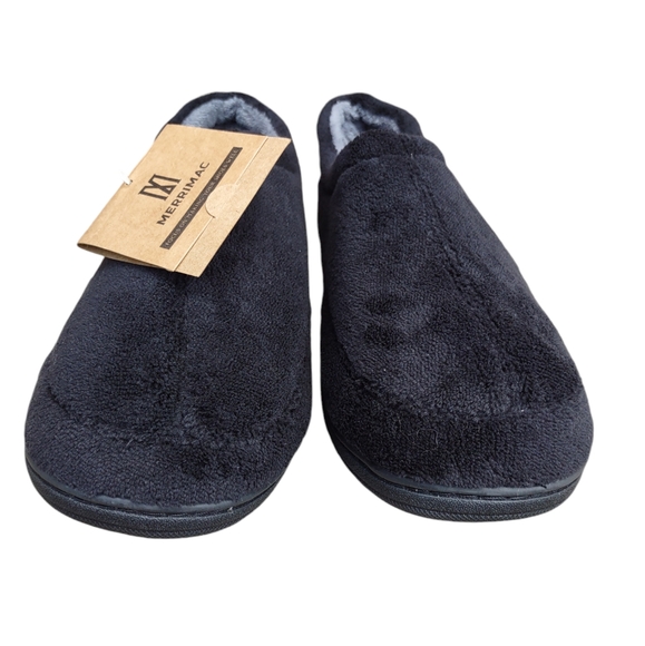 NWT Merrimac Size 10 Minimalist Memory Foam Black Slippers - Picture 2 of 10